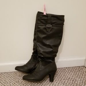Rampage Estafania heeled black boots
